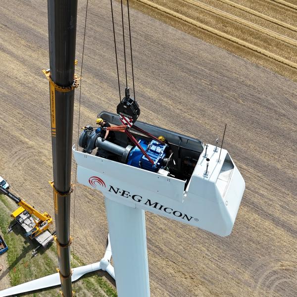 Antriebstrangtausch an einer Micon NM 48